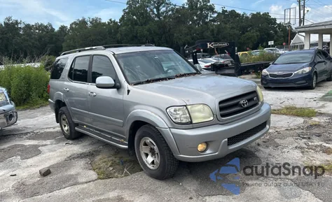 2003 Toyota Sequoia Sr5 из США, поврежденный, VIN 5TDZT34A03S143809